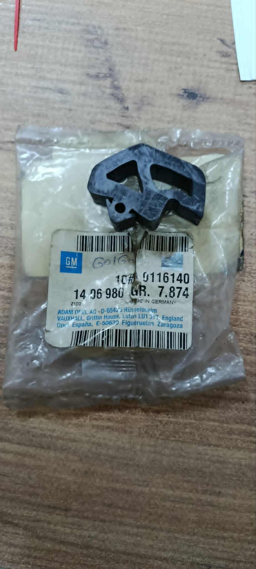 Opel Astra G Vectra B Kaput Denge Takozu Lastiği Orijinal