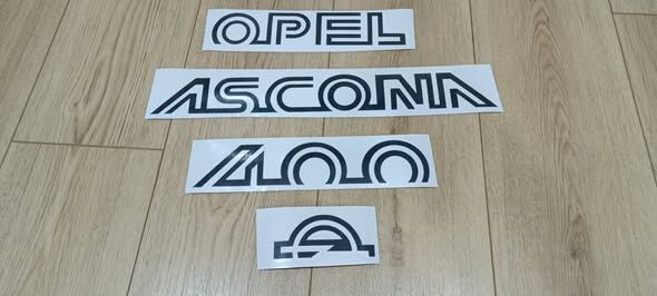 Opel Ascona 400 Stiker Seti Takımı 4 Parça Set. Orjinal Fabrika Boyutunda.