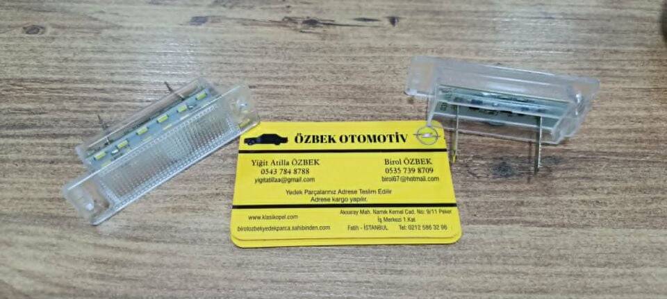 Opel Astra F GSİ  Calibra Plaka Lambası takım. LED'li . Takım