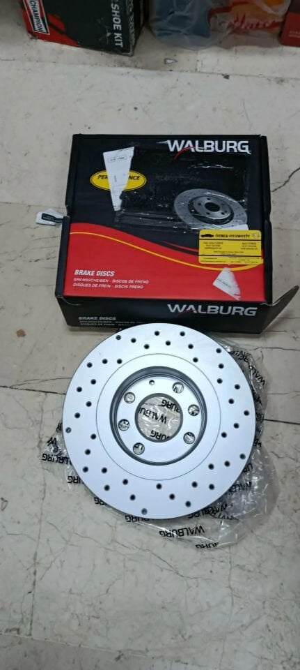 Opel Vectra A B Astra F  Ön Hava Soğutmalı  Performans Delikli Walburg Fren Diski Kaplamalı Delikli Fren Diski 4 Bijon 256X24X60X41 569042 569001