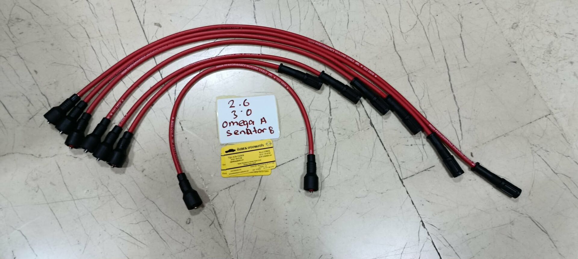 Opel Omega A B ve C26NE Motor Uyumlu 8mm Performans Buji Kablosu. Bobin kablo 1 metredir.