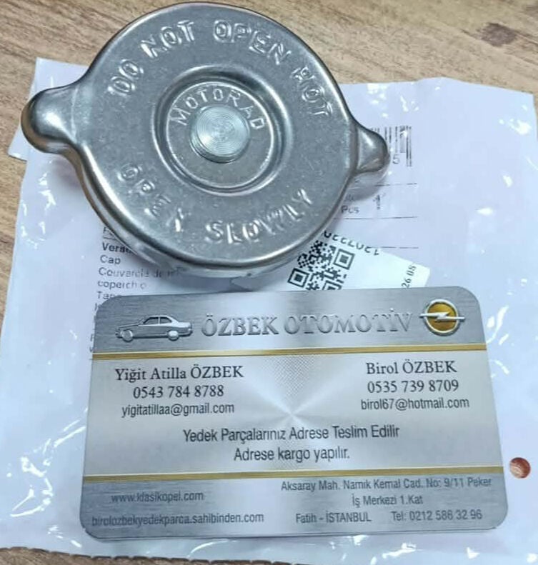Opel Ascona B Manta B Kadett C Rekord Radyatör Su Kapağı
