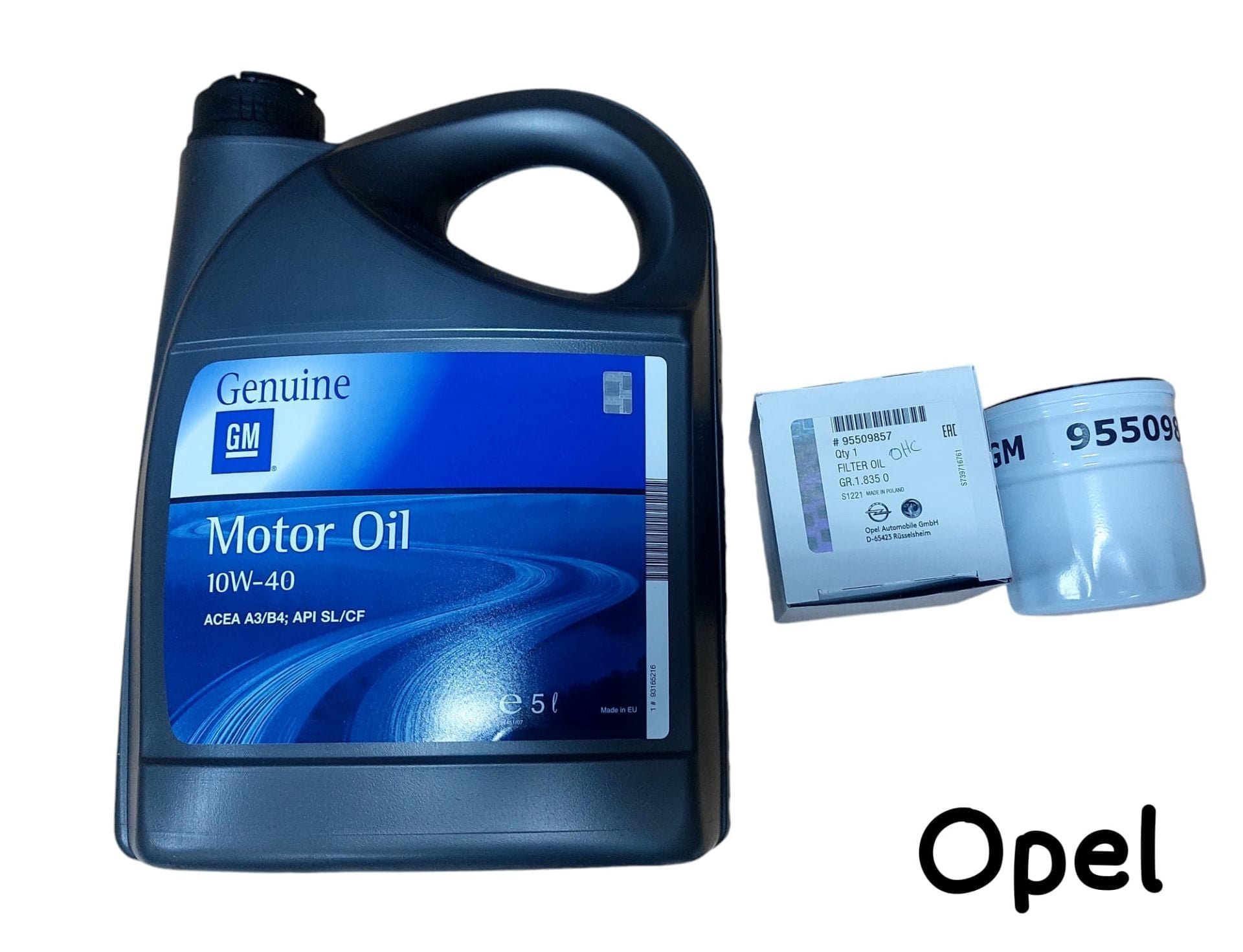 Opel Vectra A B Astra F G Corsa A B Calibra Omega A B  Frontera A B İçin 10/40 5 Litre GM Alman Dolum Yağ Ve GM Yağ Filtresi.