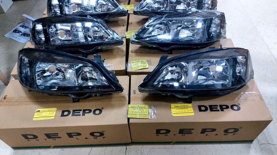 Opel Astra G Far Takımı Depo Marka (Sağ ve Sol) - Siyah Tip Füme tip Çift Fiyatıdır. 1216288 1216289