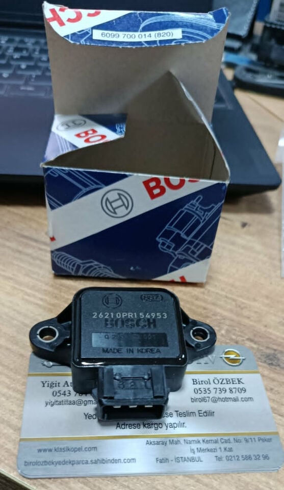 OPEL VECTRA A B OMEGA B X20XE MOTORLAR İÇİN GAZ KELEBEK POTANSİYOMETRE ORJİNAL BOSCH BOSCH 0280122001