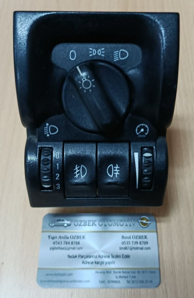 OPEL VECTRA B FAR AÇMA ANAHTARI ORJİNAL GM ÇIKMA ÜRÜN SİSLİ TİP 1240470