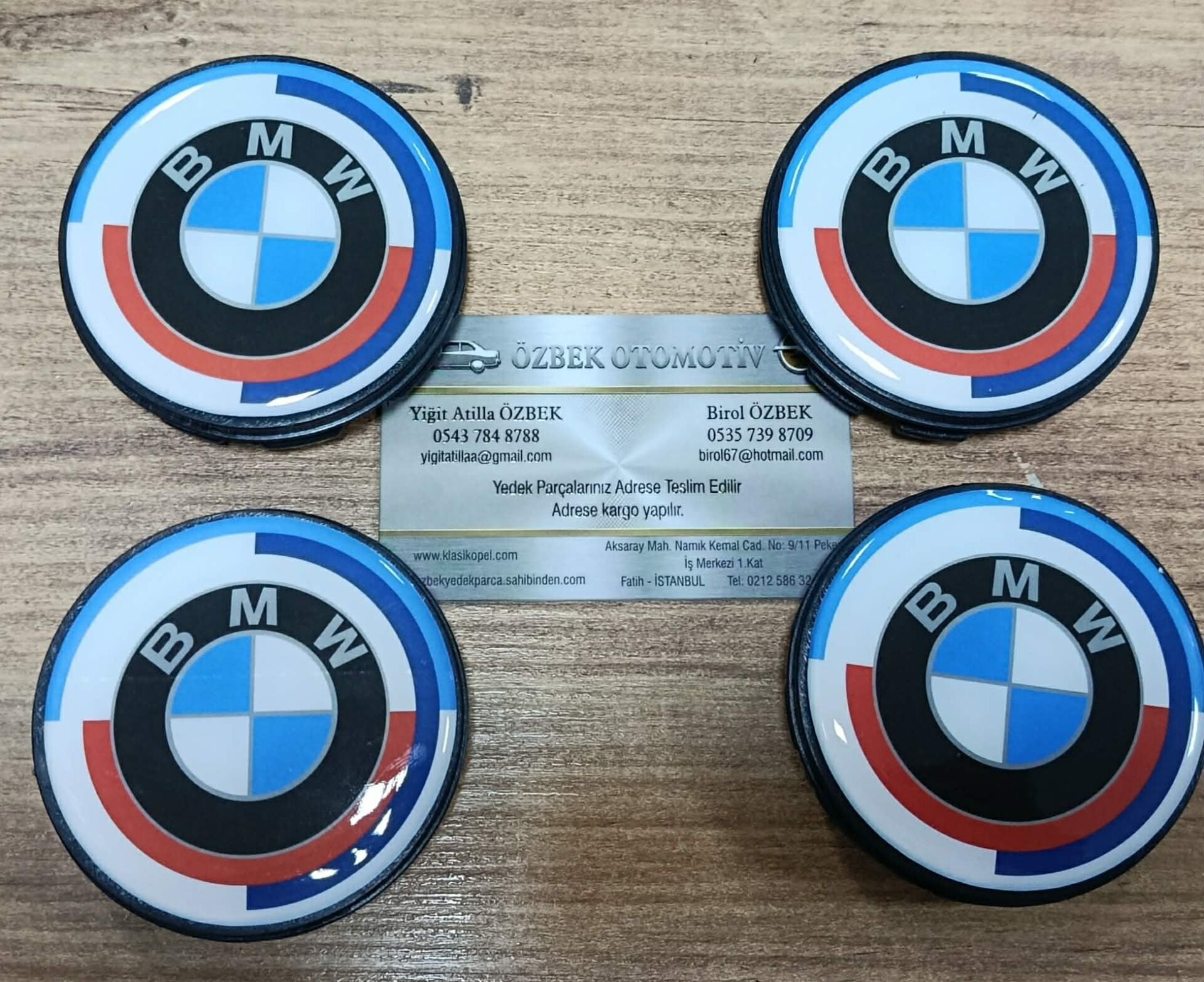 BMW 50. Yıl 4 ADET JANT KAPAĞI TAKIM Logo Amblem