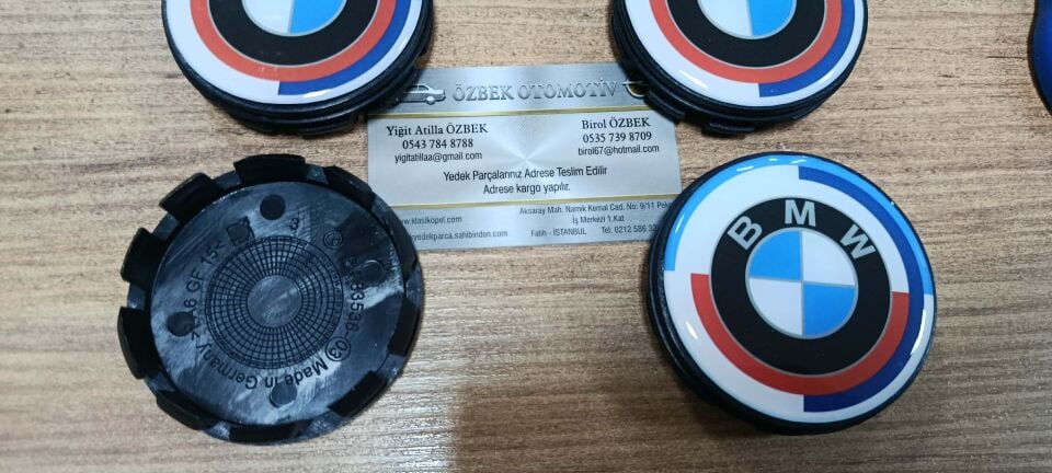 BMW 50. Yıl 4 ADET JANT KAPAĞI TAKIM Logo Amblem